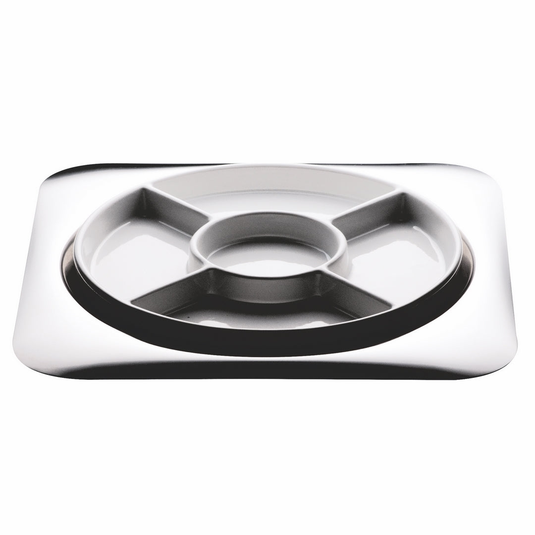 China Hors-D'Oeuvre Tray 5 Compartments; D: 12-1/4"
