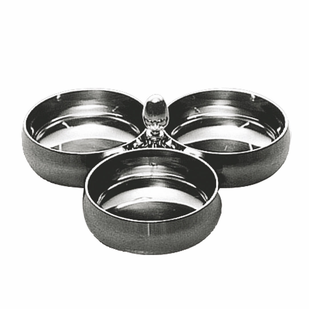 Stackable Snack Server With 3 Bowls; D: 7-7/8" C: 5-1/8 Oz. X 3