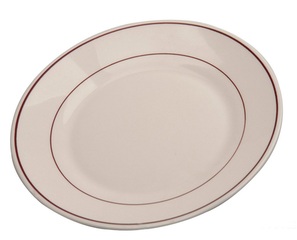 Arcoroc Bord Arcopal Bordeaux 19,5 см Hardglas Offwhite Rood 
