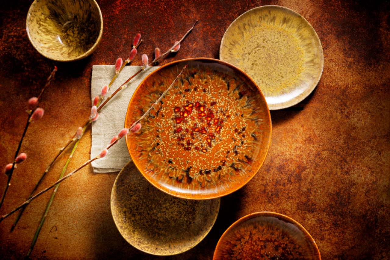 Palmer Bord Forest Rustique 22 cm Stoneware Groen