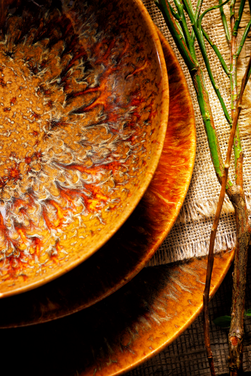 Palmer Bord diep Forest Rustique 21 cm Stoneware Bruin