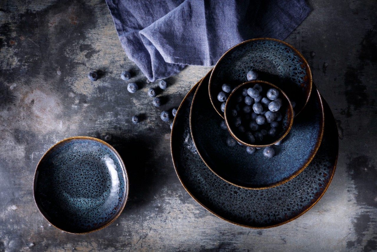 Palmer Schaal Eccentric 16 cm 40 cl Stoneware Blauw