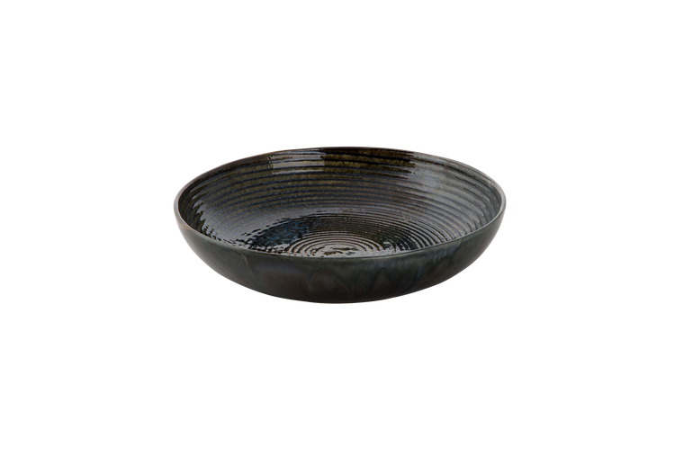 palmer-bord-diep-coupe-metallic-26-cm-groen-stoneware-1-stuk_