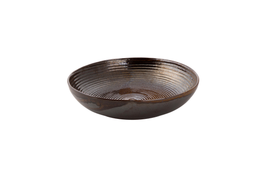 palmer-bord-diep-coupe-metallic-26-cm-bruin-stoneware-1-stuk_
