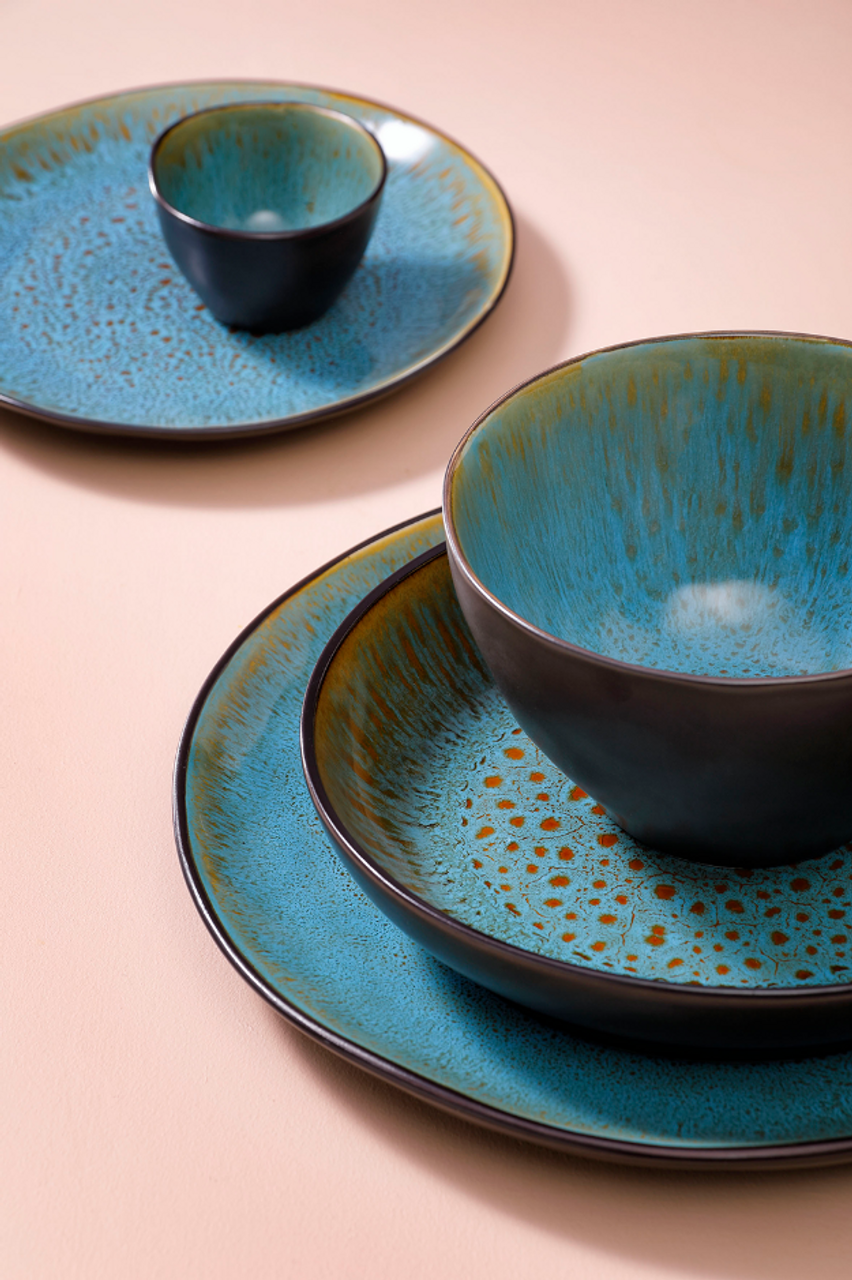Palmer plate Lotus 20.5 cm Stoneware Turquoise