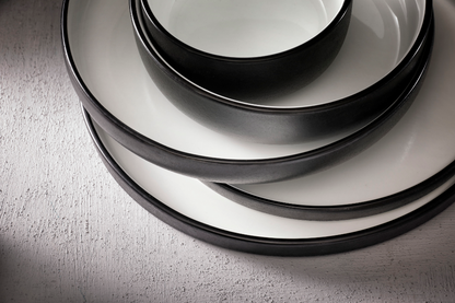 Maastricht Porselein Bord Cosmic 25 cm Wit Zwart