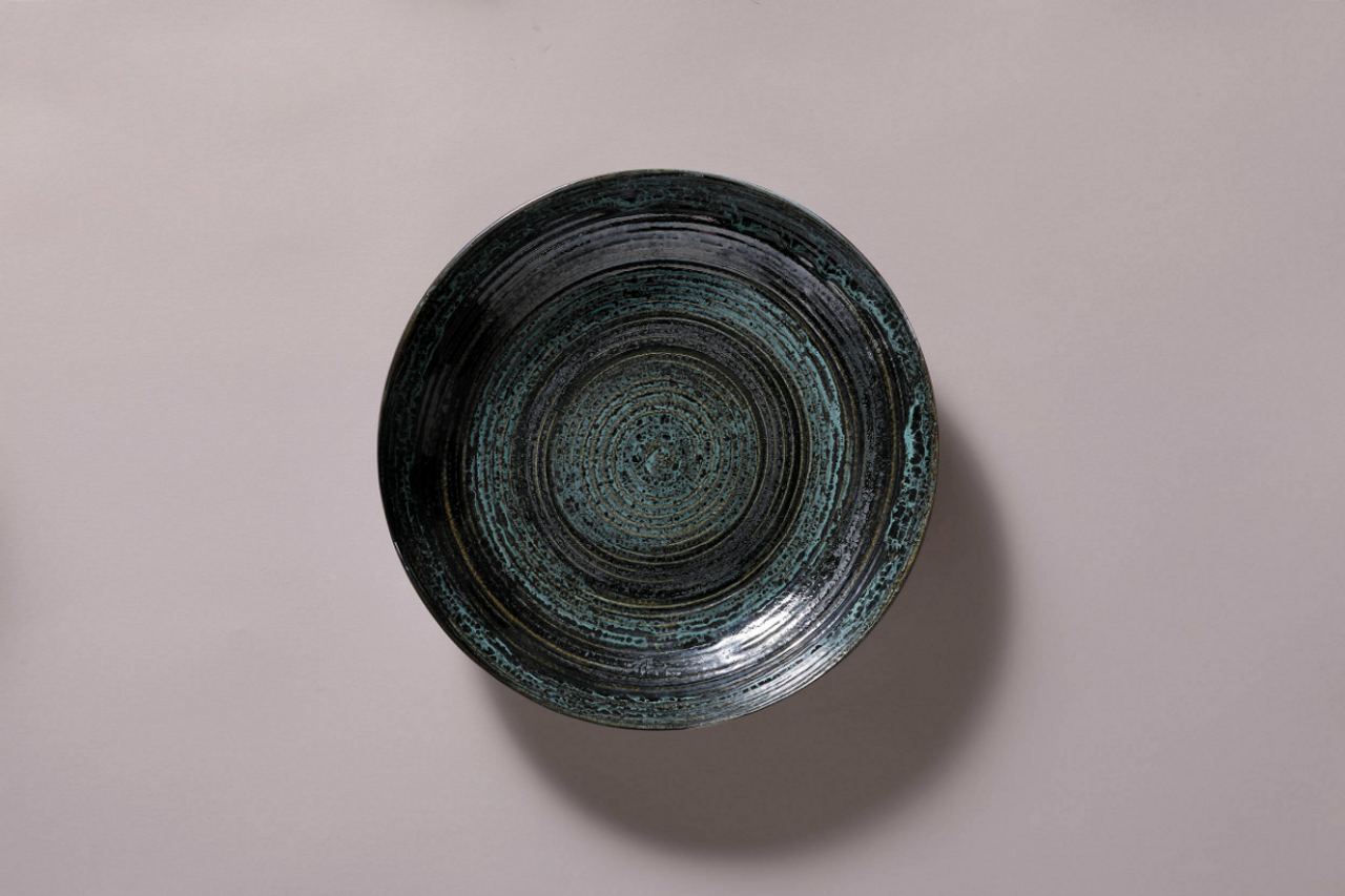 Palmer Bord diep coupe Metallic 26 cm Stoneware Zilver