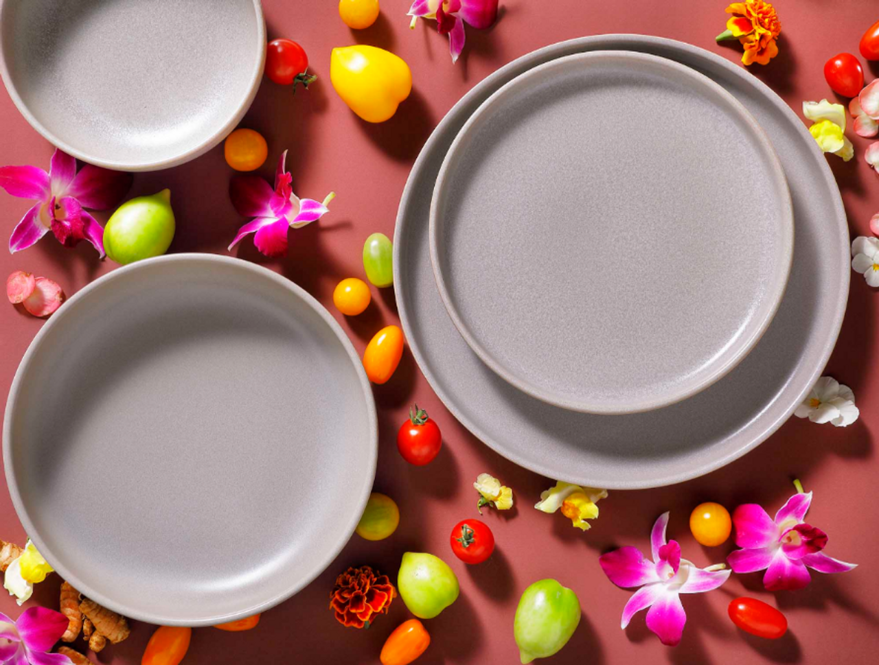 Palmer Bord diep Sandy Loam 22 cm Stoneware Grijs