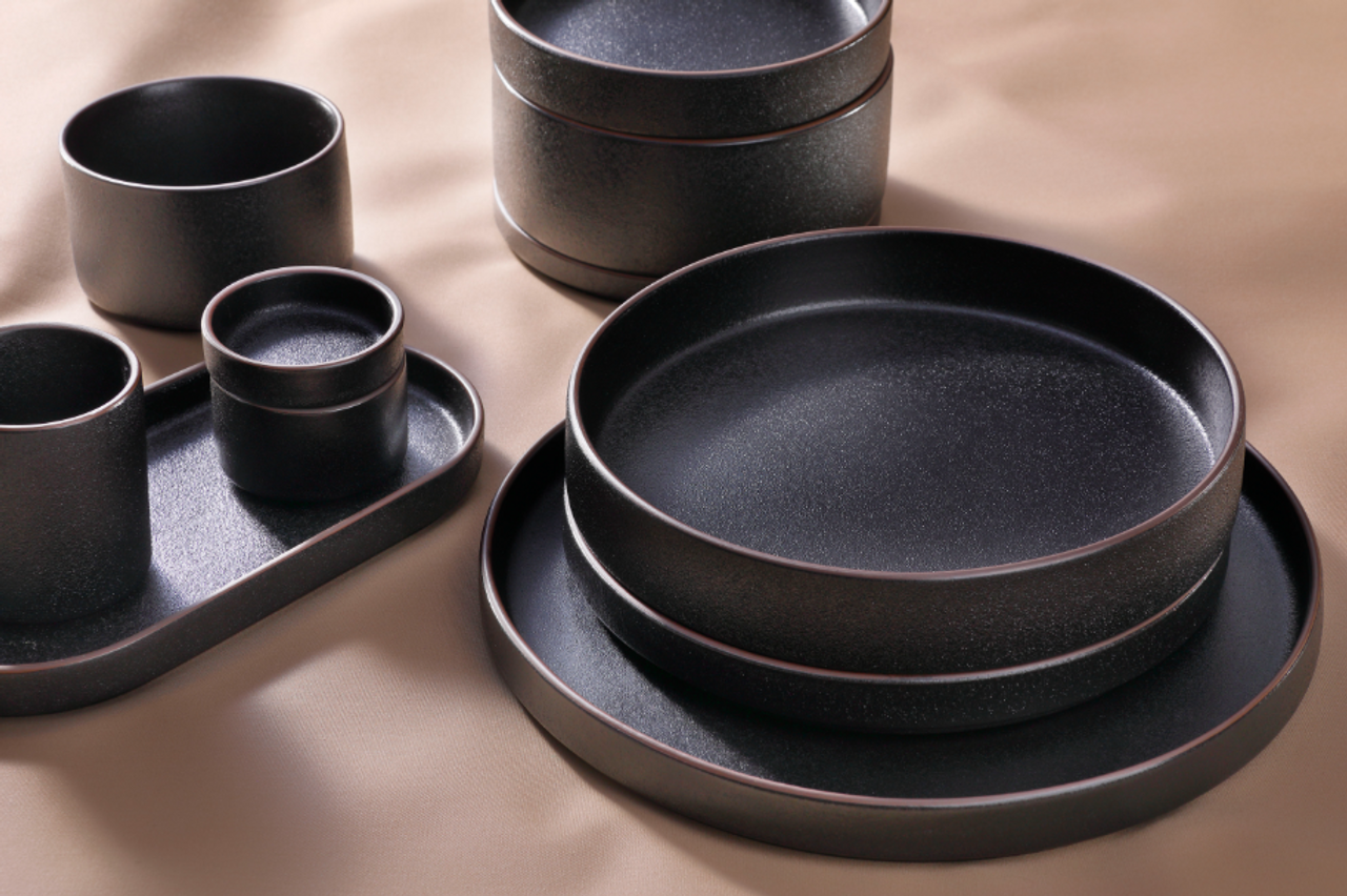 Maastricht Porselein plate low Cafe Noir 15 cm Black