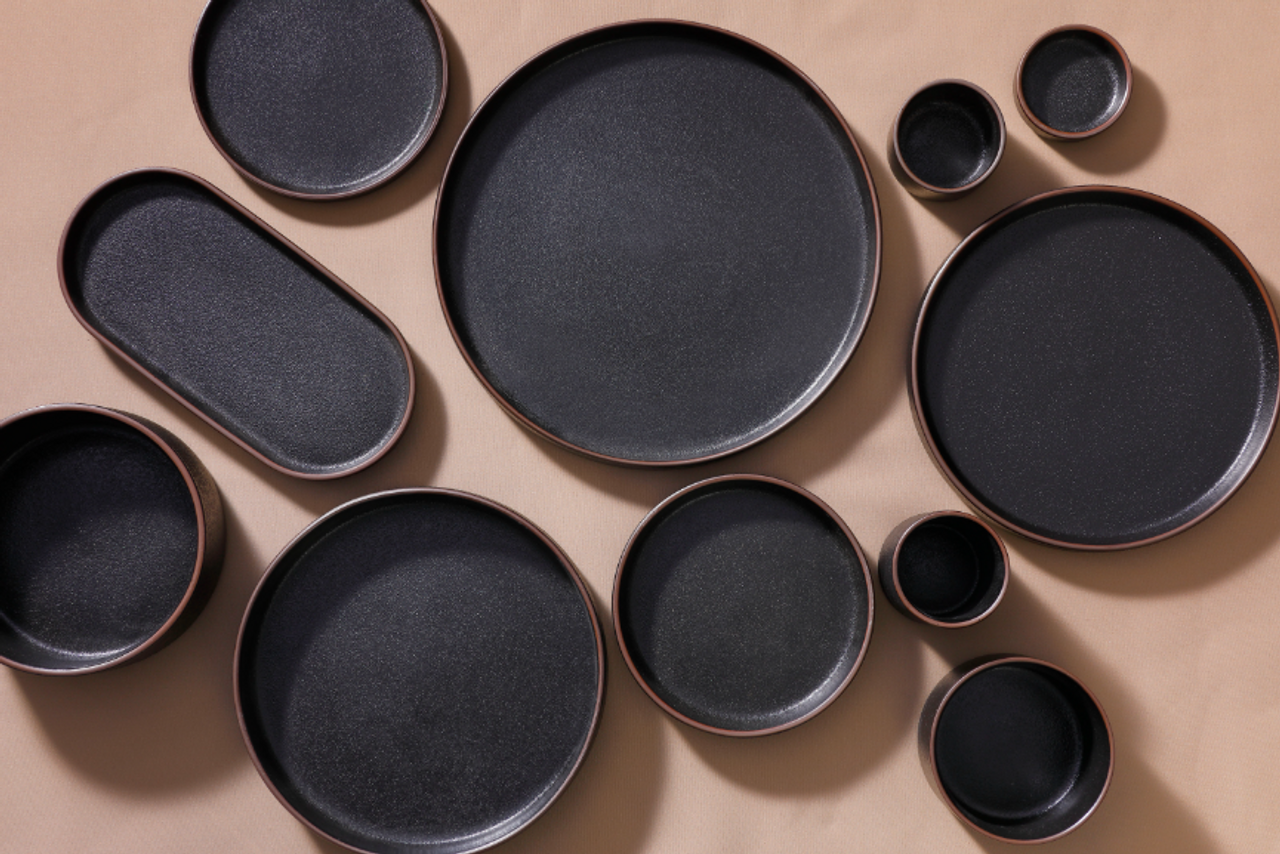 Maastricht Porselein plate low Cafe Noir 15 cm Black
