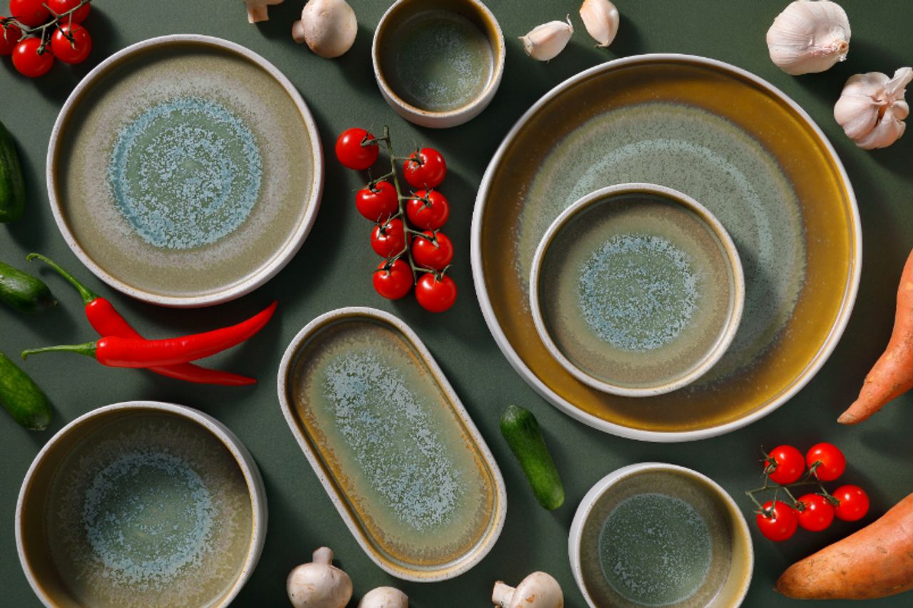 Palmer Bord Coco 26 cm Porselein Groen