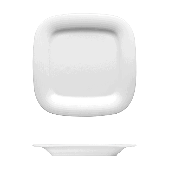 Square Plate | Catalog Number: 010 0035 | Dimensions: 7 3/4 in (19 cm)