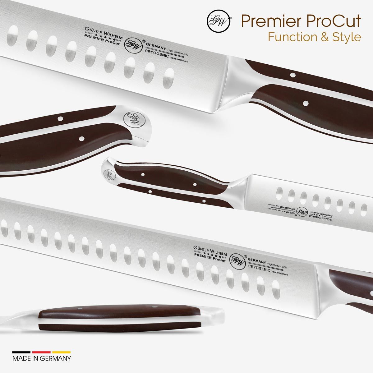 Gunter Wilhelm Thunder Slicer/Brisket Knife, 12 Inch | Dark Brown ABS Handle SKU: 30-320-0612